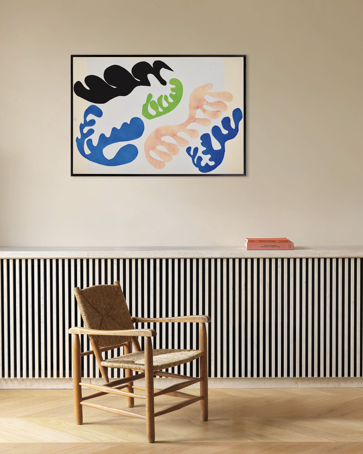 Poster Die Lagune in Blau und Koralle (Jazz, 1947) von Henri Matisse, mit Metallrahmen