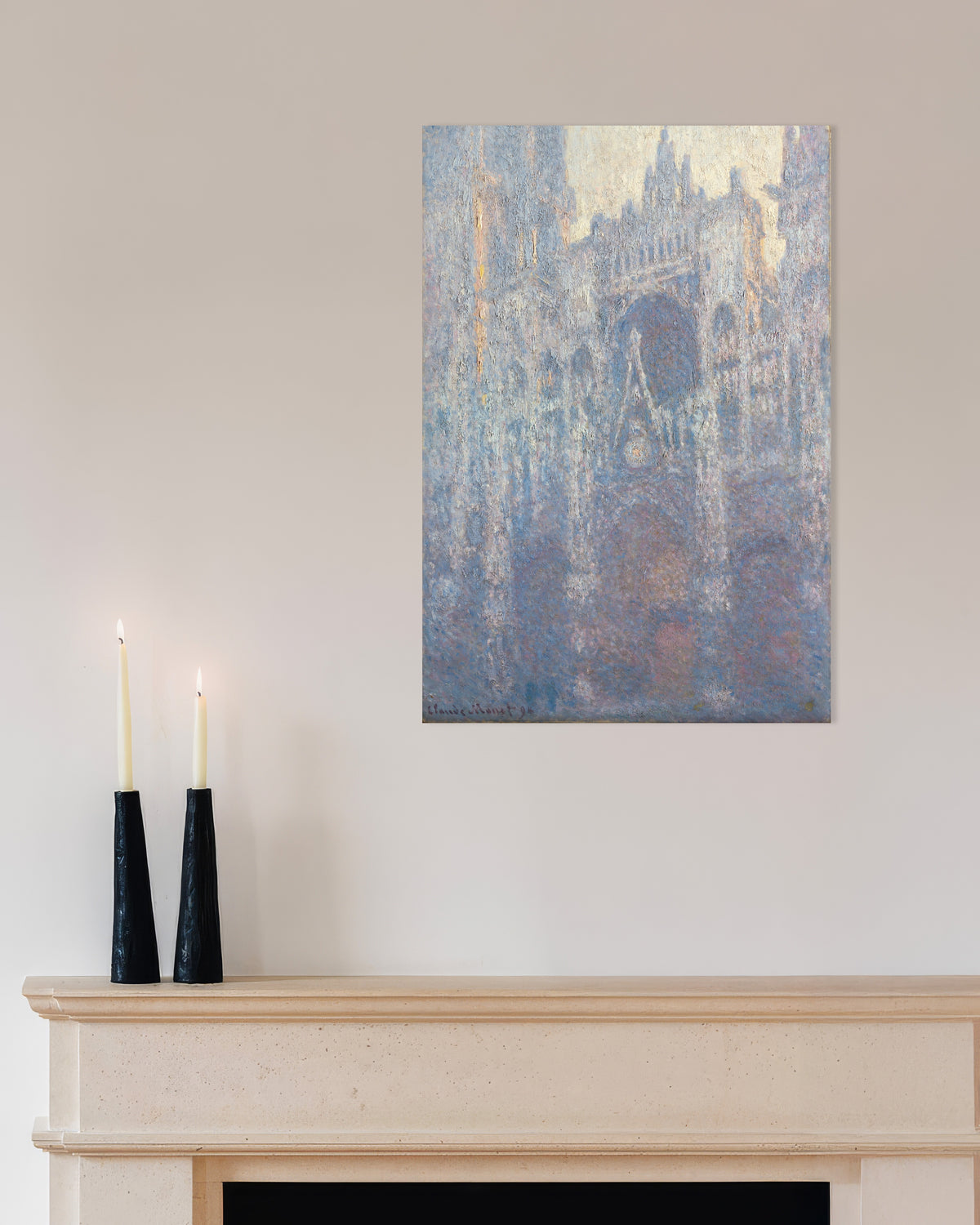Poster Das Portal der Kathedrale von Rouen im Morgenlicht (1894) von Claude Monet