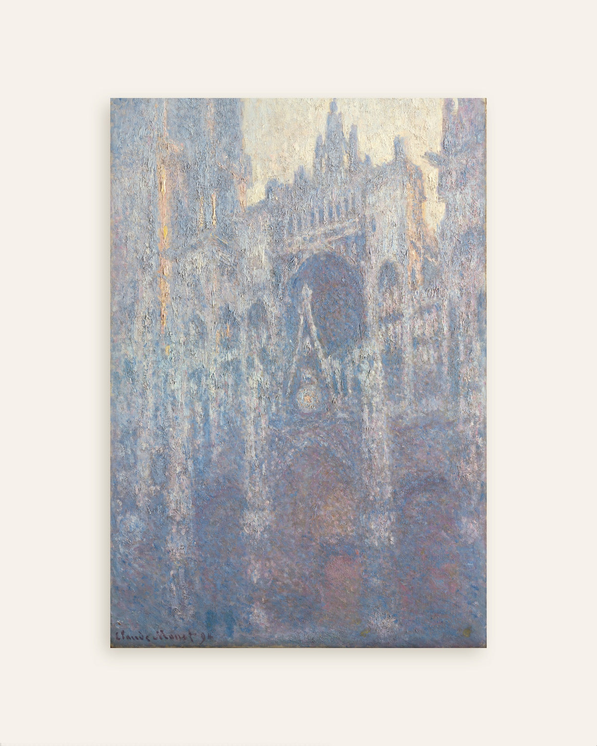 Poster Das Portal der Kathedrale von Rouen im Morgenlicht (1894) von Claude Monet, Vorschaubild