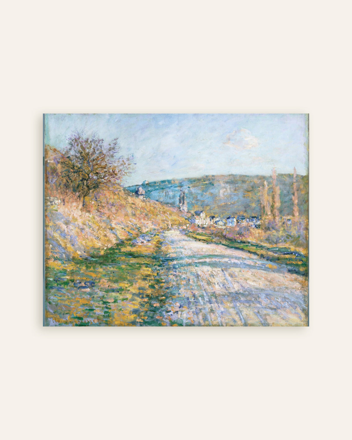 Poster Die Straße nach Vétheuil (1879) von Claude Monet, Vorschaubild