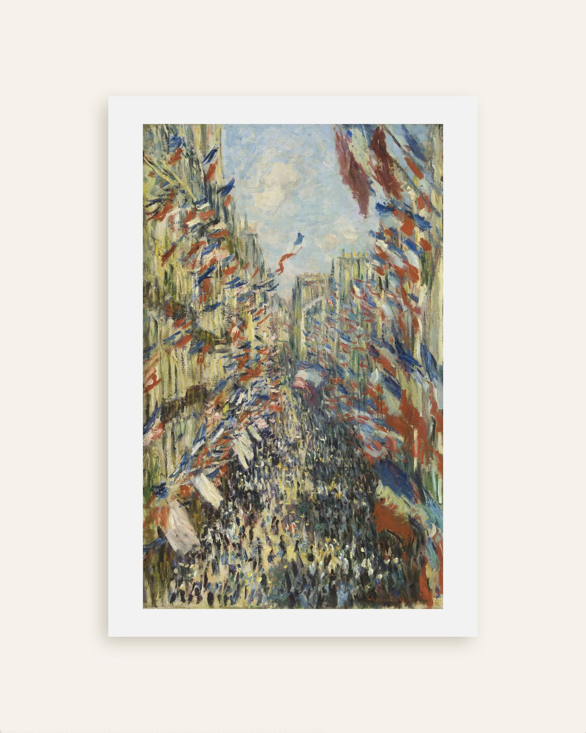 Poster Die Rue Montorgueil in Paris, Fest des 30. Juni 1878 von Claude Monet, Vorschaubild