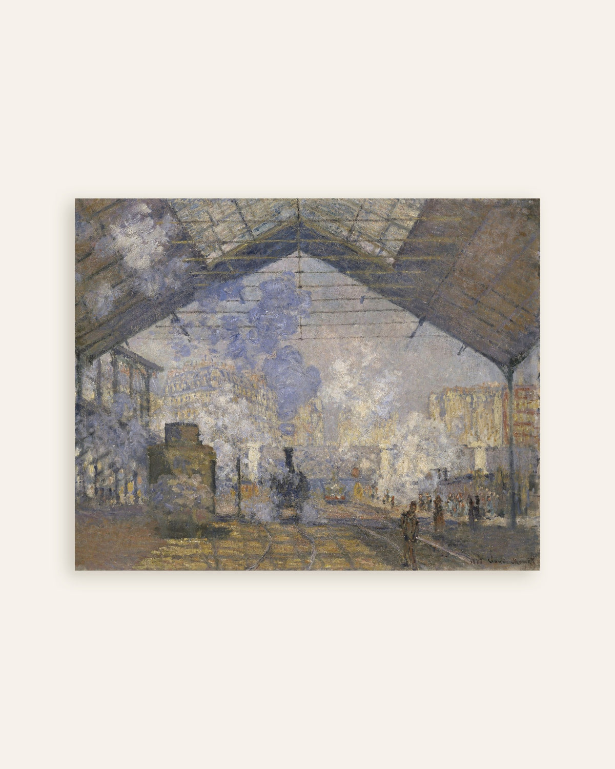 Poster Der Bahnhof Saint-Lazare (1877) von Claude Monet, Vorschaubild