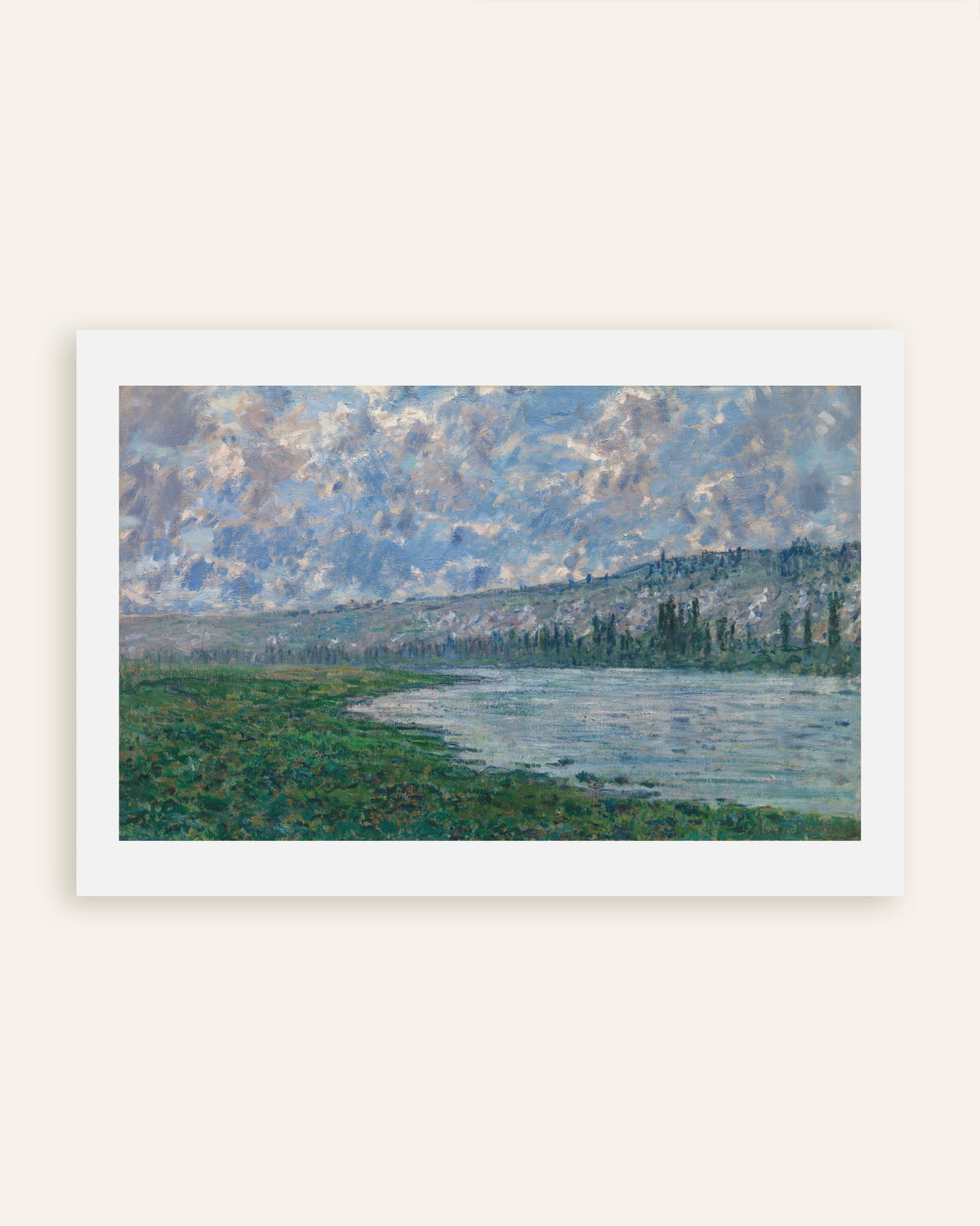 Poster Die Seine bei Vétheuil (1880) von Claude Monet, Vorschaubild