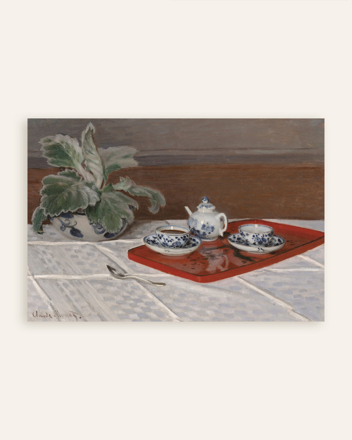 Poster Das Teeservice (1872) von Claude Monet, Vorschaubild