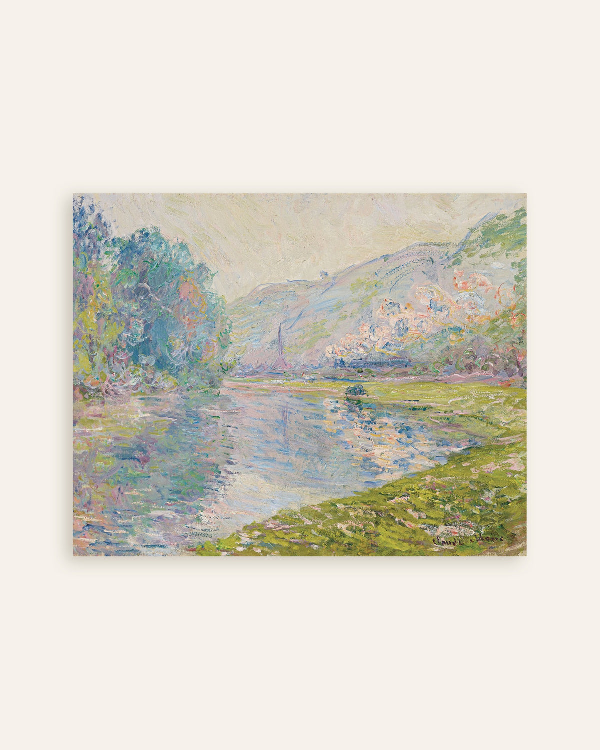 Poster Der Zug in Jeufosse (1884) von Claude Monet, Vorschaubild