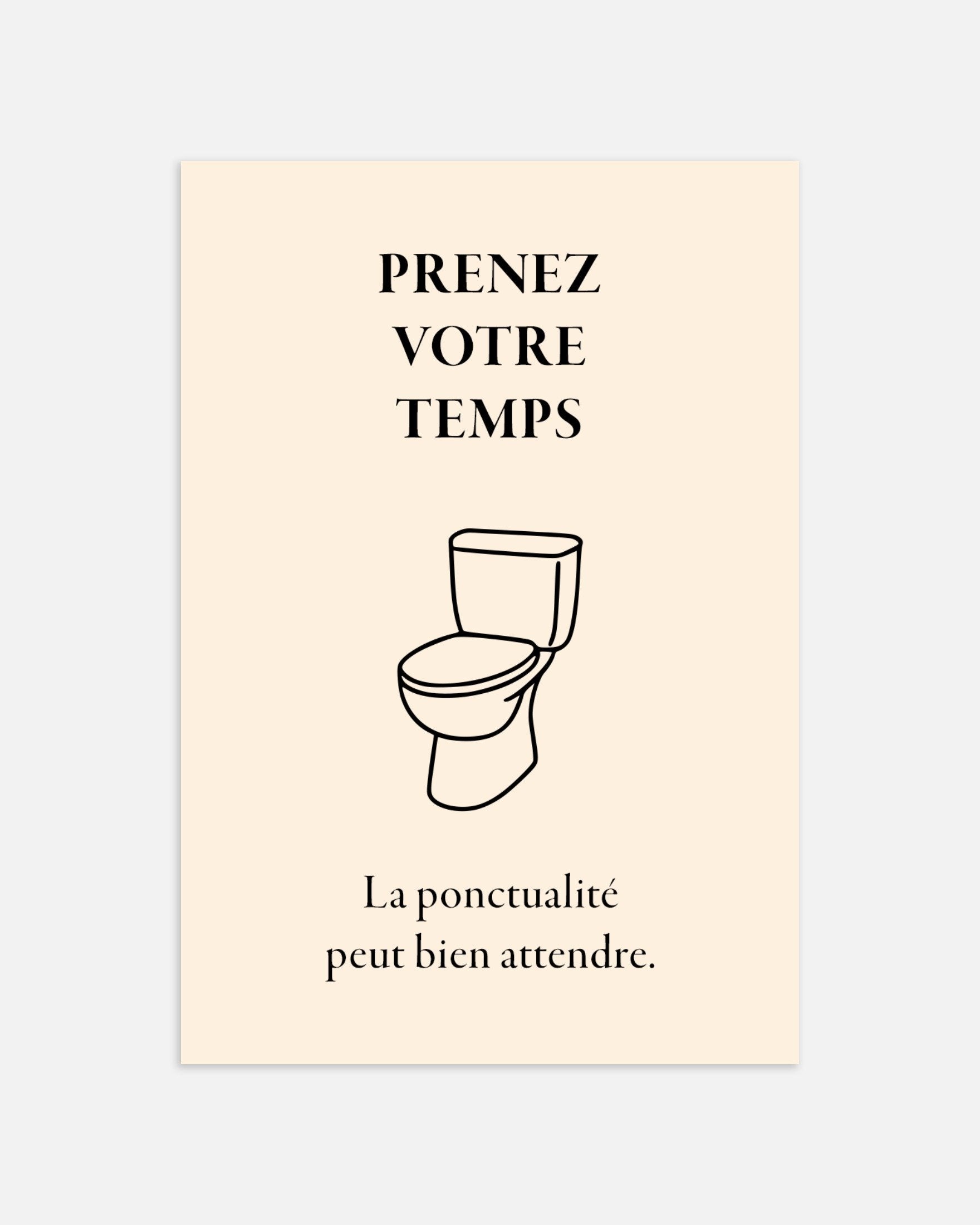 Poster of Toilet Poster – Take Your Time - Humorous Wall Art, thumbnail