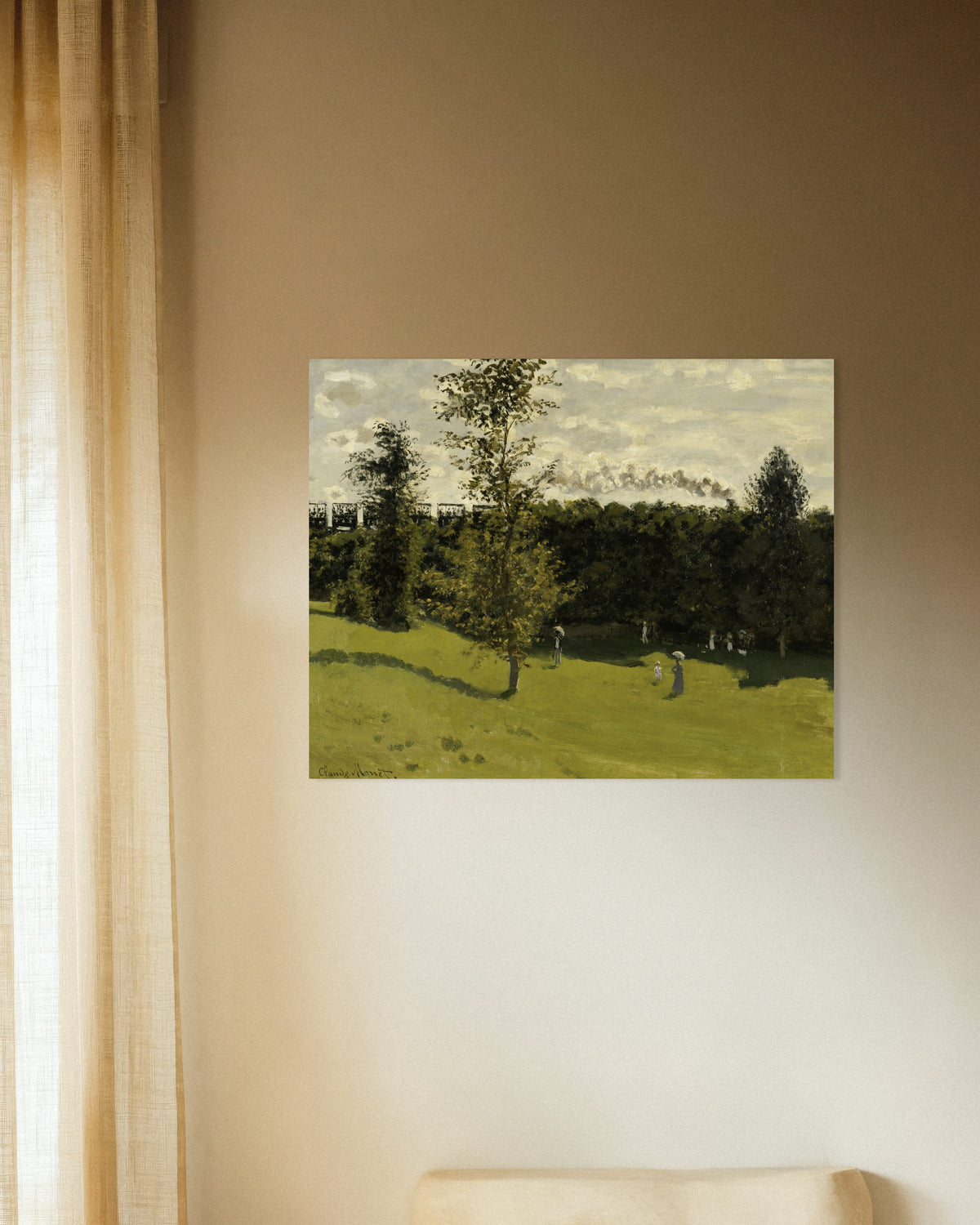 Poster Zug auf dem Land (um 1870) von Claude Monet