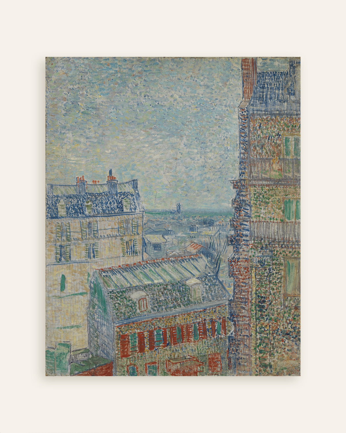 Poster Blick aus Theos Wohnung (1887) von Vincent van Gogh, Miniaturansicht