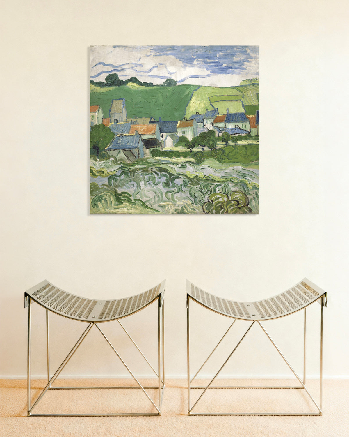 Poster „Blick auf Auvers (1890) von Vincent van Gogh“