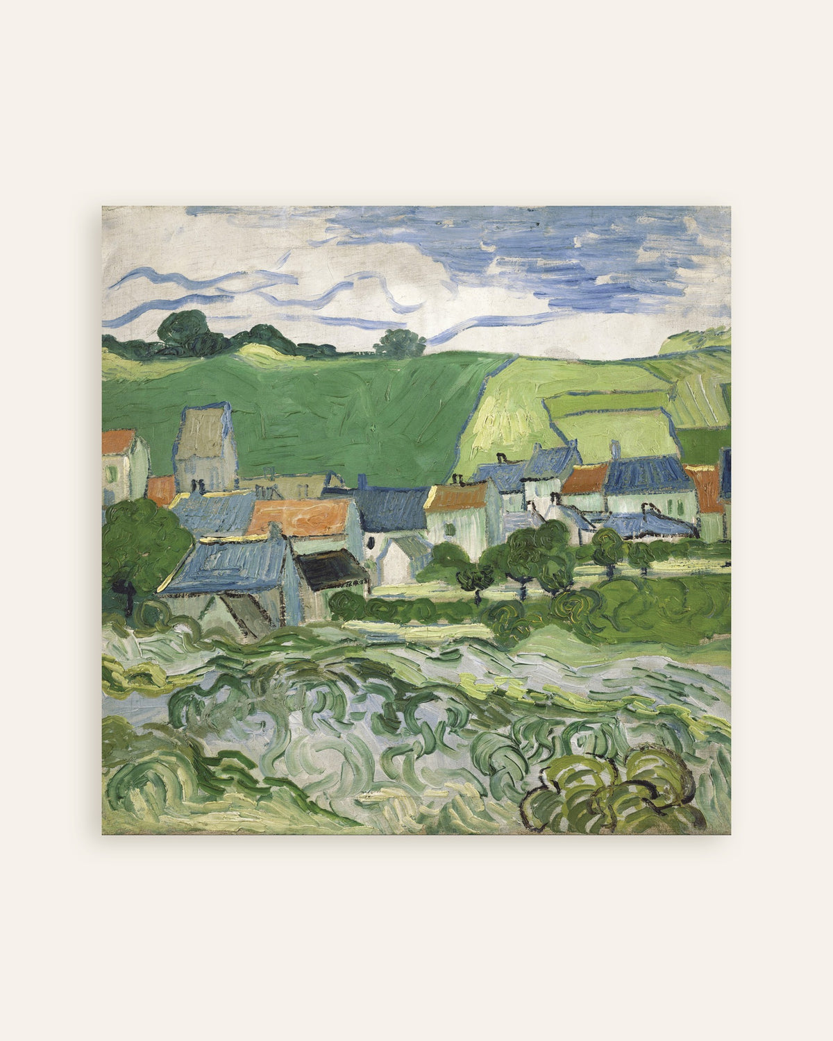 Poster „Blick auf Auvers (1890) von Vincent van Gogh“, als Miniaturansicht