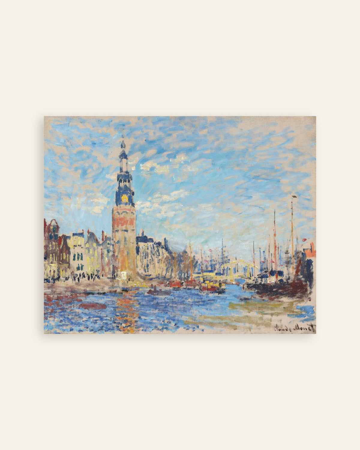 Poster Blick auf den Montelbaanstoren, Amsterdam (1874) von Claude Monet, Vorschaubild