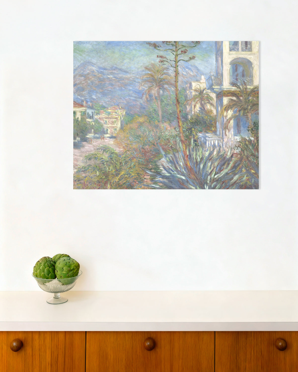 Poster Villen in Bordighera (1884) von Claude Monet