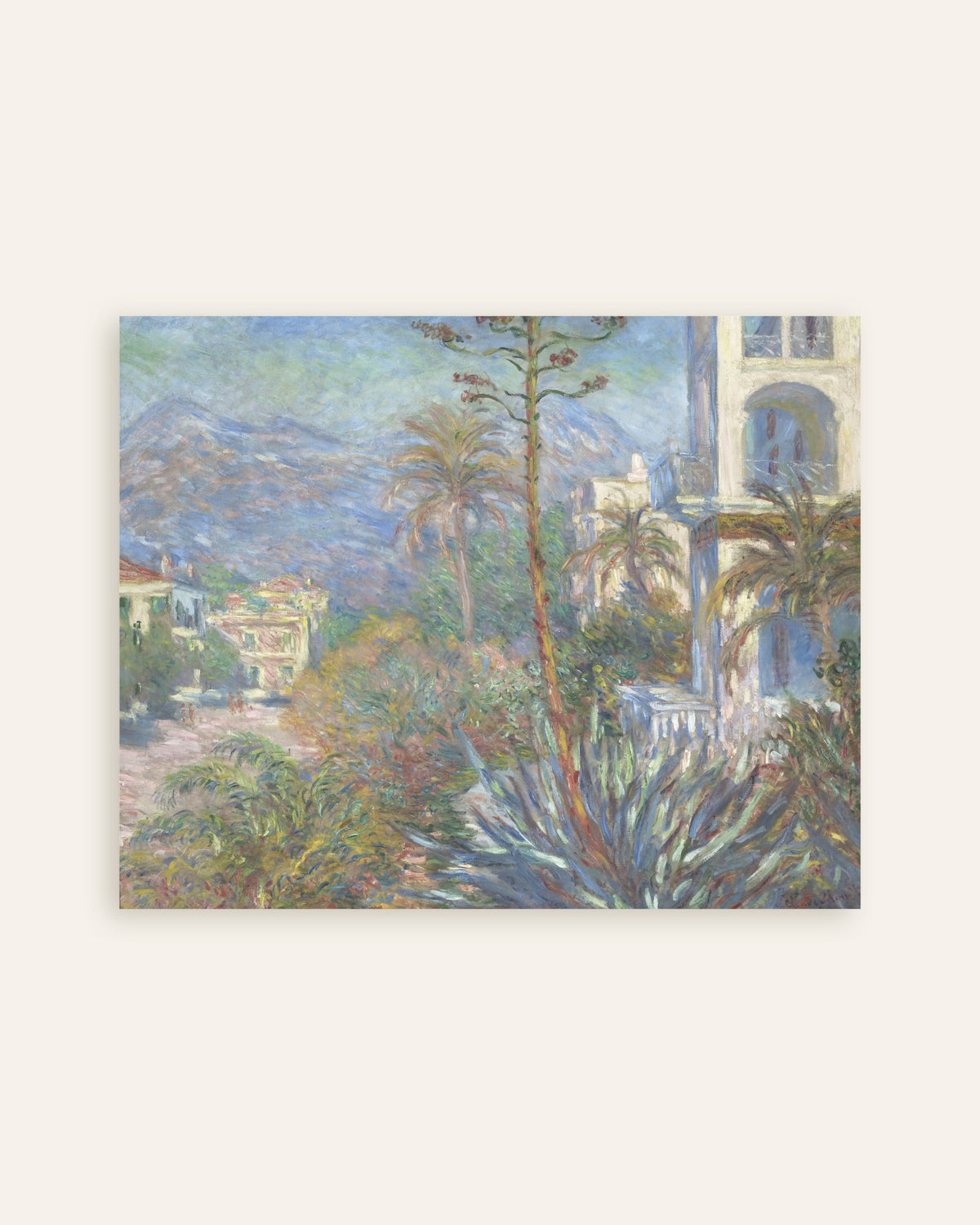 Poster Villen in Bordighera (1884) von Claude Monet, Vorschaubild