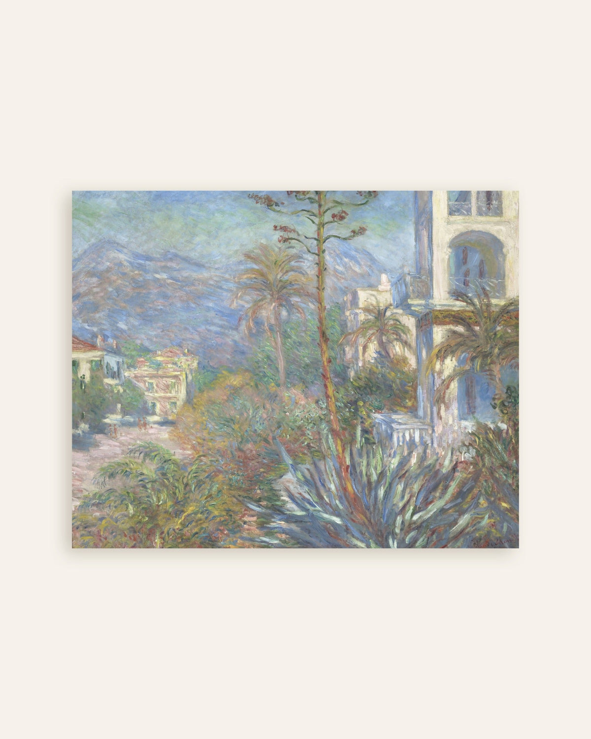 Poster Villen in Bordighera (1884) von Claude Monet, Vorschaubild