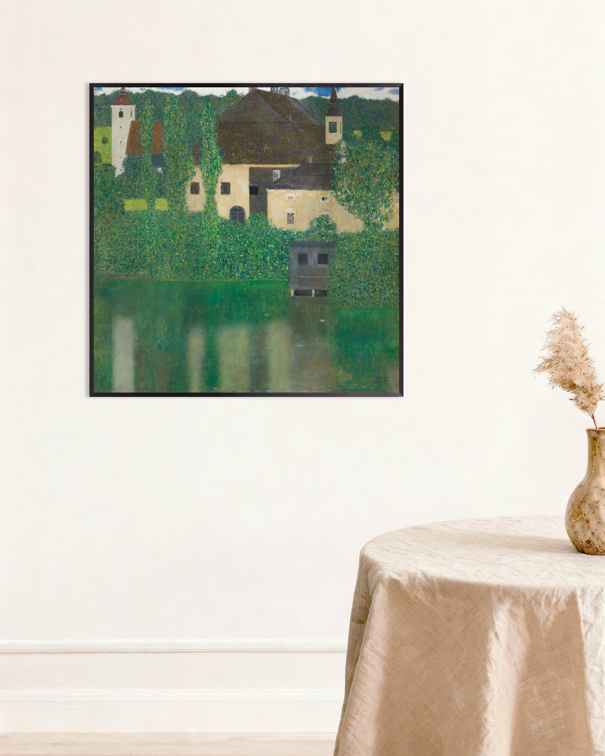 Poster von Wasserschloss (1908–1909) von Gustav Klimt mit Metallrahmen