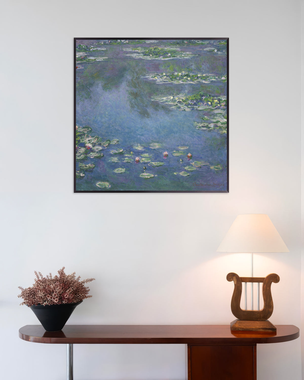 Poster Seerosen (1906) von Claude Monet mit Metallrahmen