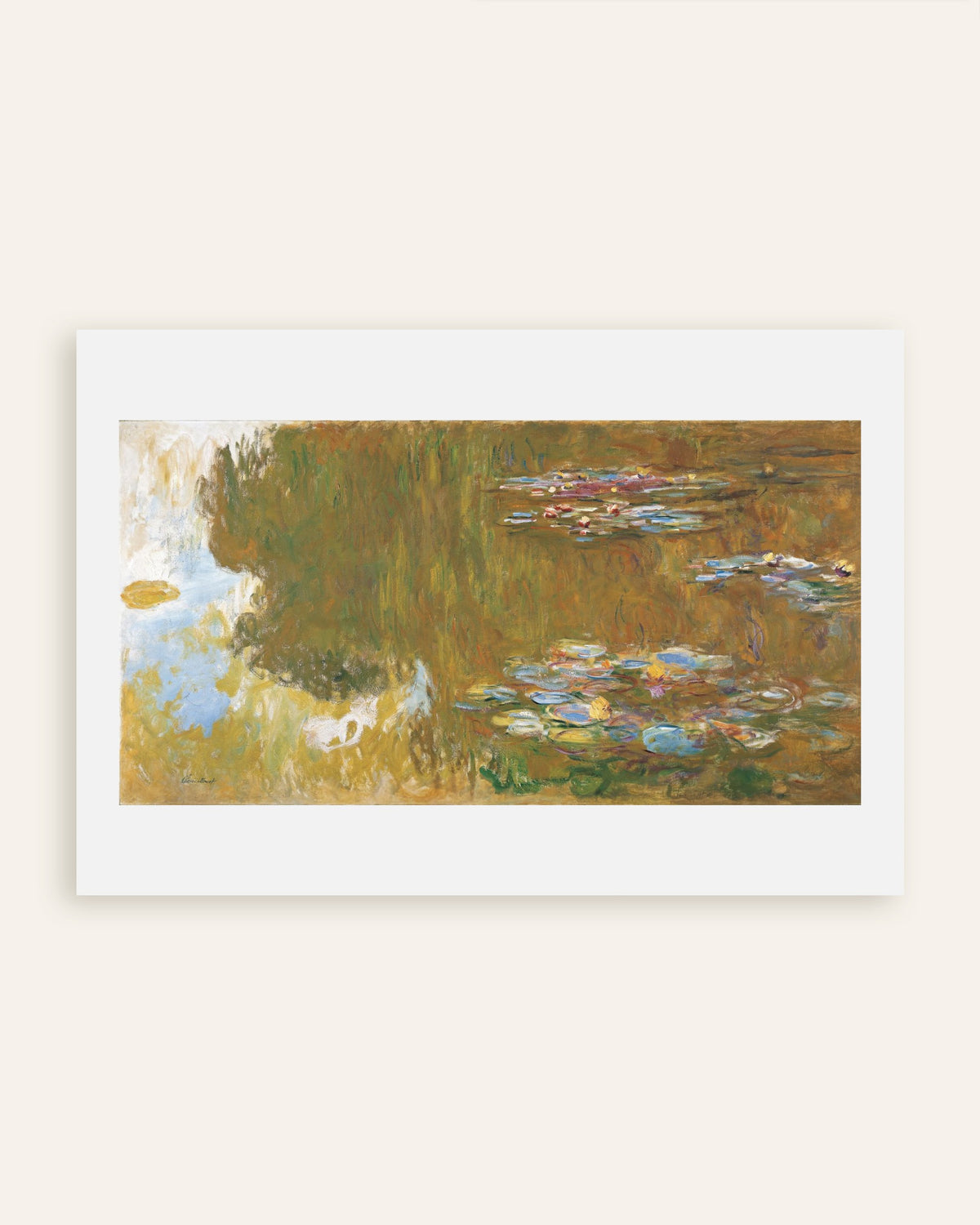 Poster Seerosenteich mit Weidenspiegelungen (um 1917–1919) von Claude Monet, Vorschaubild