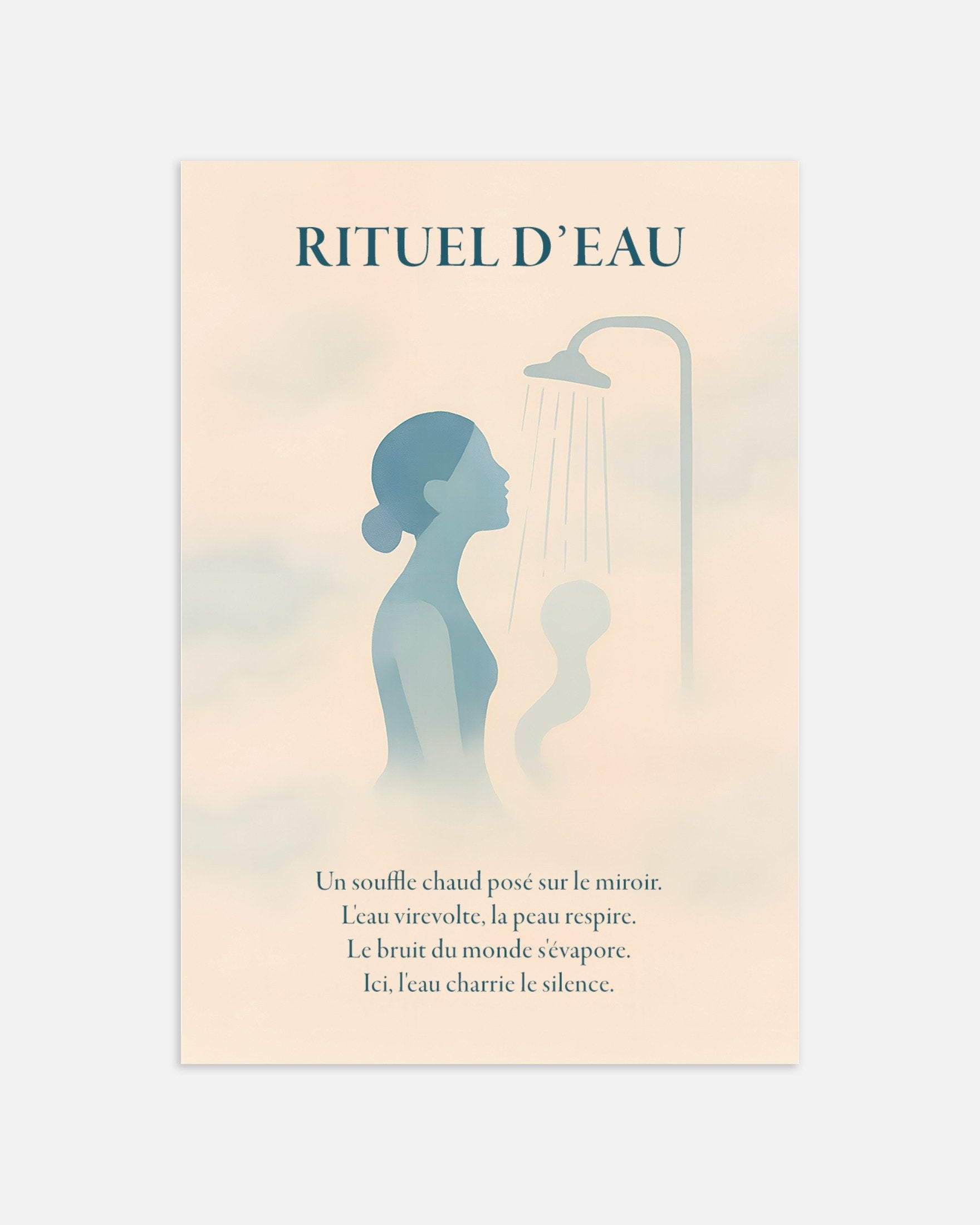 Poster of Water Ritual Art Print – Calm Bathroom Poster, thumbnail