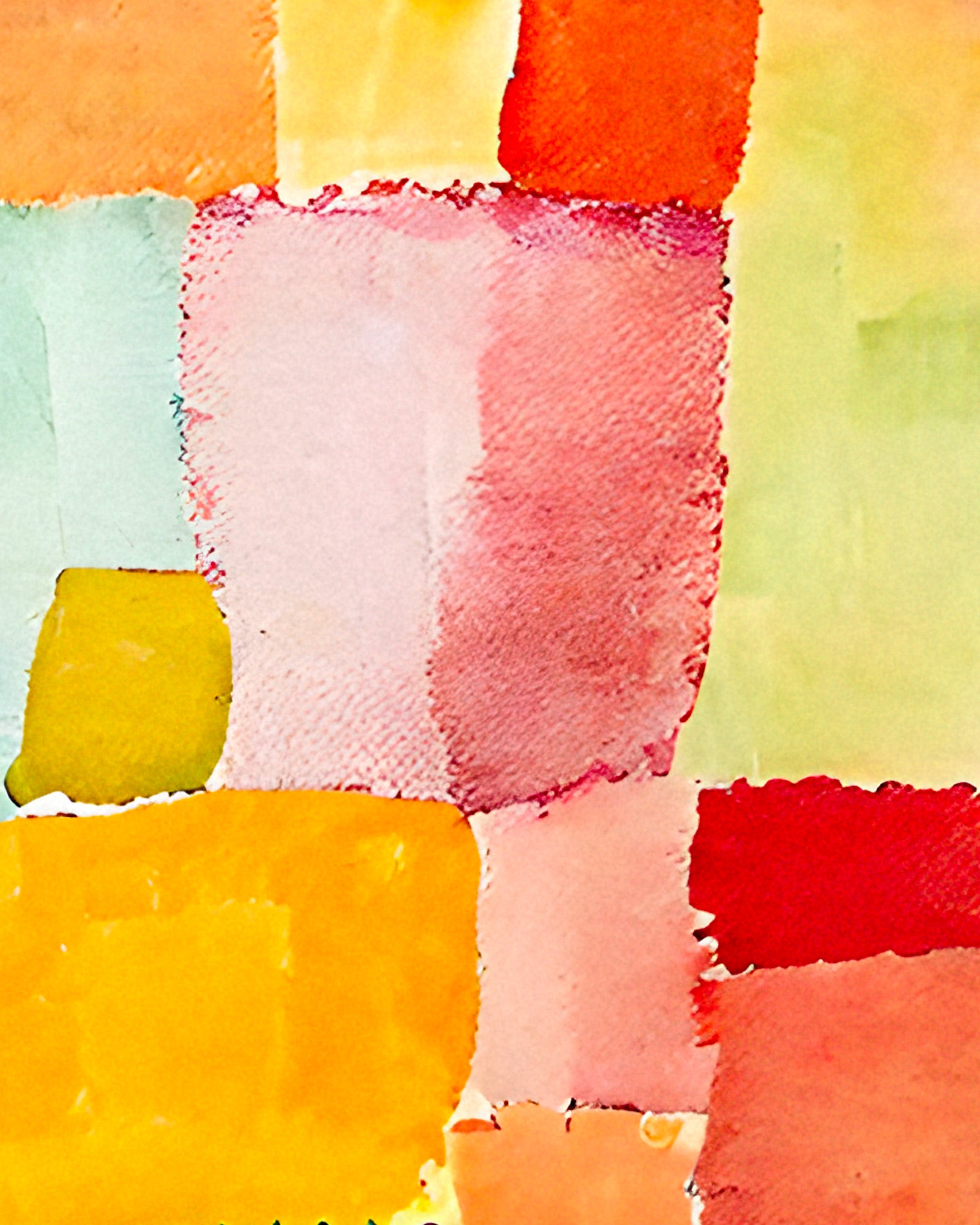 Aquarell, bunte Quadrate - poster