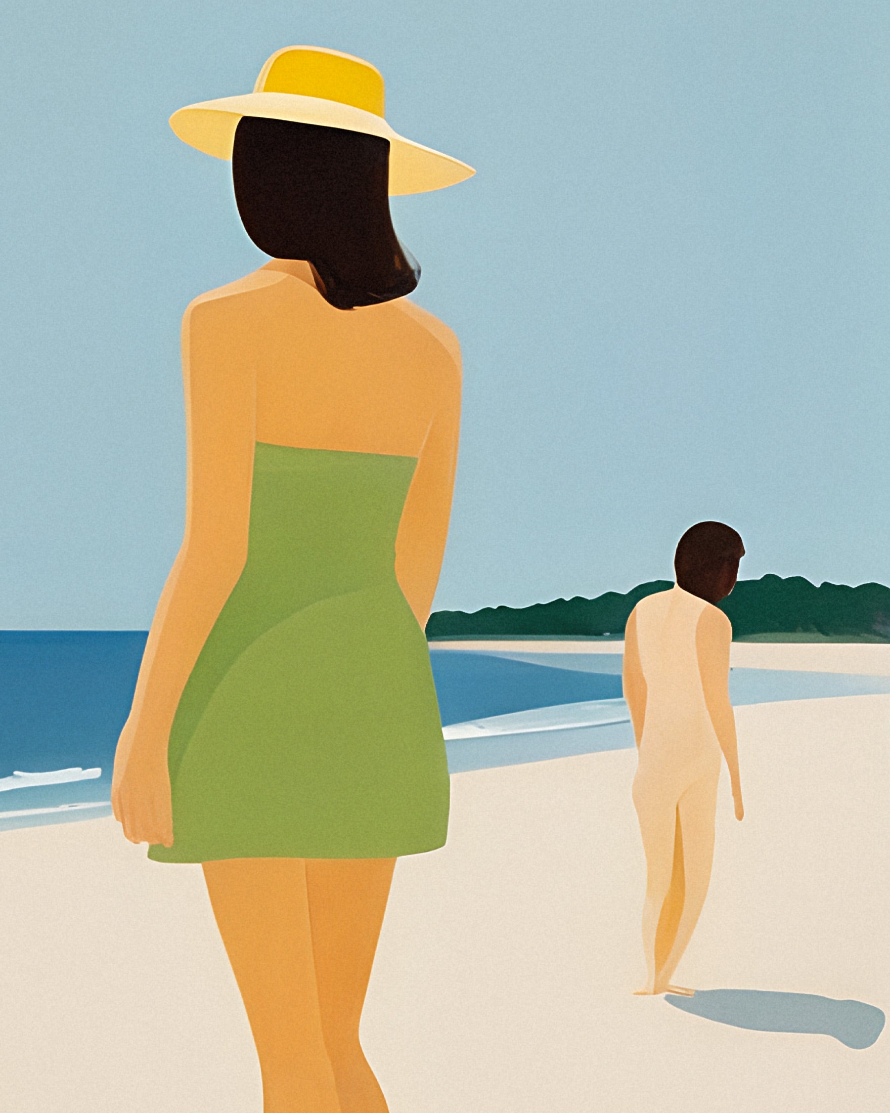 Wir sind glücklich am Strand - Golden Summer Plakat Poster
