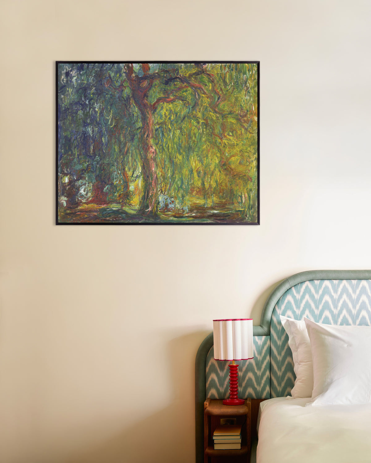 Poster Trauerweide (1918–1919) von Claude Monet mit Metallrahmen