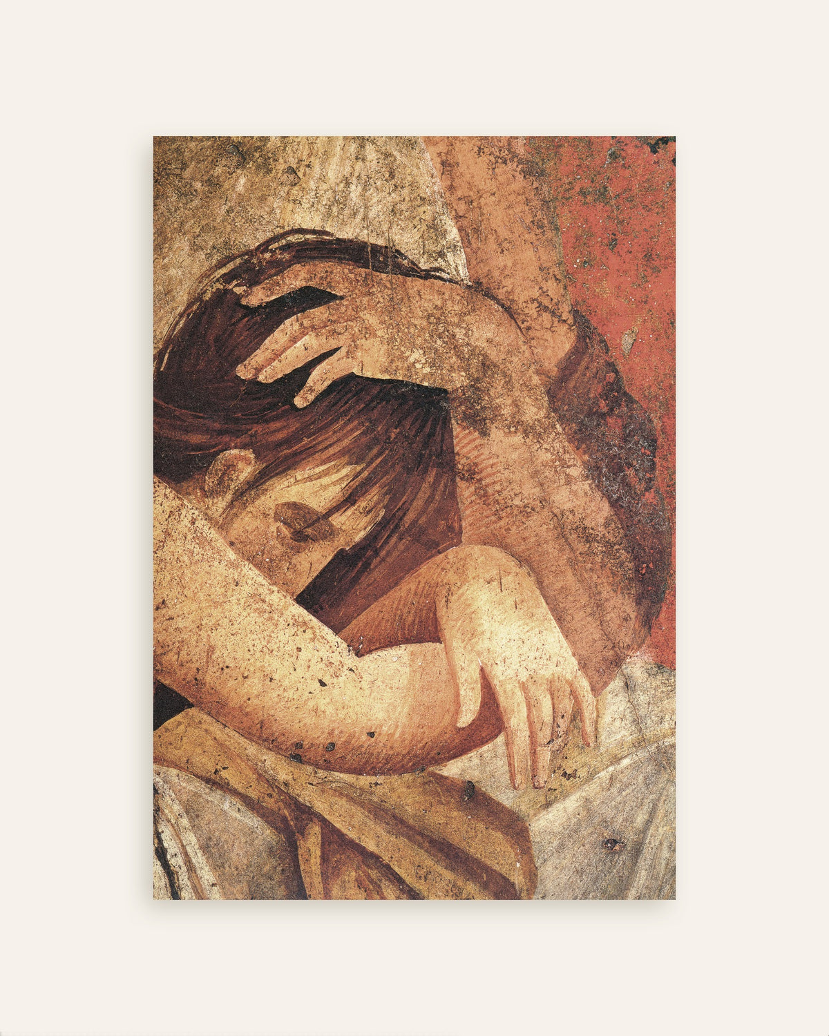 Poster „Frau tröstet eine Eingeweihte“ aus der Villa der Mysterien, Miniatur