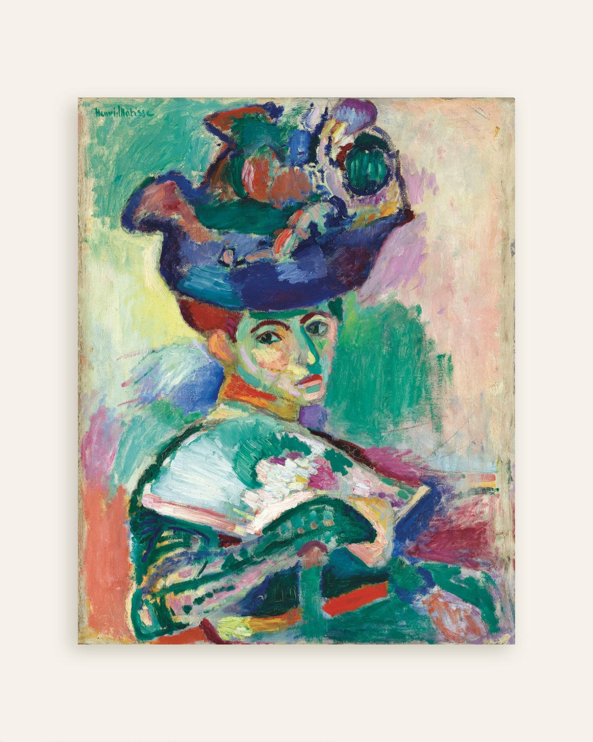 Poster Frau mit Hut (1905) von Henri Matisse, Miniaturansicht